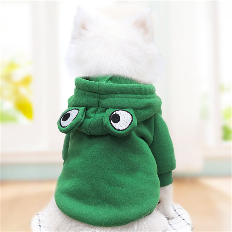 1pc Cute Fruit Design Dog Hoodie - Winter Warm Fleece Pet Clothes For Dogs Christmas Gift